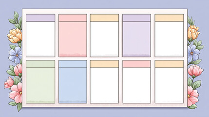 Floral Planner Templates - Cute Pastel Design