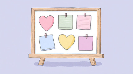 Charming Pastel Memo Board Art