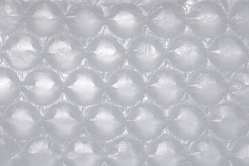 plastic overlay texture of realistic crumpled transparent plastic film wrap,plastic bubble wrap texture. Plastic material with air for packing and protecting products from bumps and scratches.