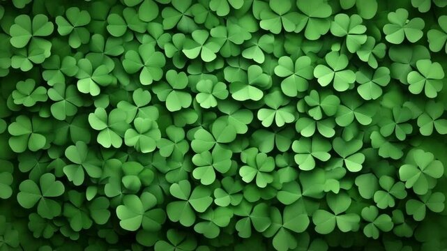 Green clover leaf background with fresh natural texture symbolizing luck spring and nature creating vibrant lively peaceful atmosphere full of plant harmony and positive energy