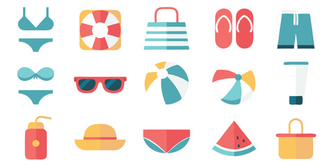 Beach Vacation Essentials Summer Holiday Items Swimwear Sunscreen Toys and Accessories for a Relaxing Day at
