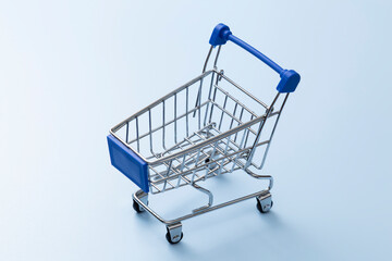 青背景にショッピングカート