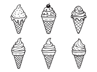 Minimal Ice Cream Cone Illustration
