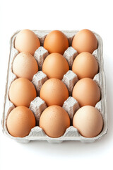 eggs in paper packaging