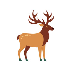 Fototapeta premium Wild animal elk vector art vector illustration