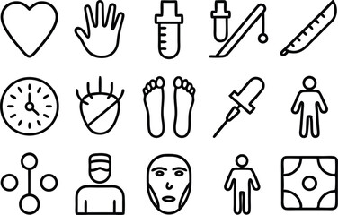 Tetanus vaccination icon set foot injury prevention and treatment graphics