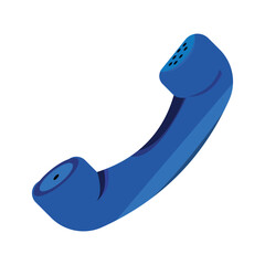 Phone , phone receiver ,Call, land line 3d look phone phone receiver , Contact us , blue, customer care , support
