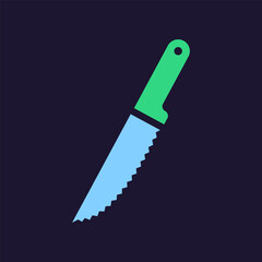 Cheese knife. Kitchenware icon. Color vector kitchen utensil and tool. Cutlery illustration