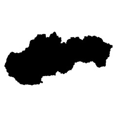 map of Slovakia black