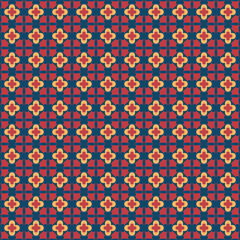 Seamless Vintage Tile Pattern Background, Colorful Geometric Mosaic Seamless Design, Retro Floral Abstract Tile Texture, Traditional Ornamental Tile Repeat Pattern, Decorative Seamless Wallpaper