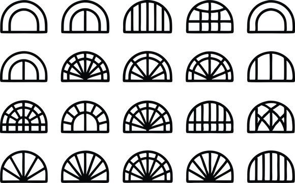 Single outline trellis design icon in a customizable icon set for various applications