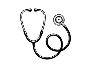 Vintage stethoscope vector illustration