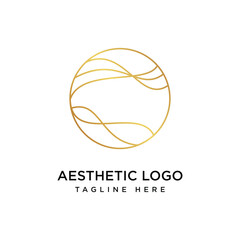 Aesthetic Circle Logo Design Graphic Vector