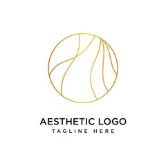 Aesthetic Circle Logo Design Graphic Vector