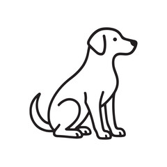 Dog outline vector illustration