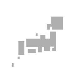 日本地図のシンプルなアイコン