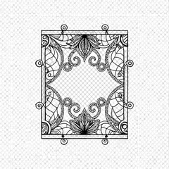 decorative frame with floral ornament