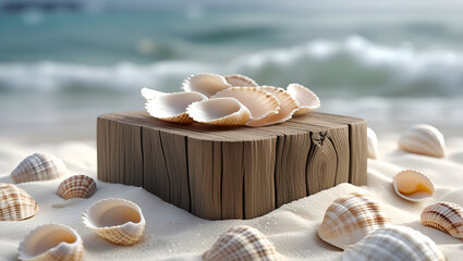 beautiful rustic wooden podium stands pr ai genrative