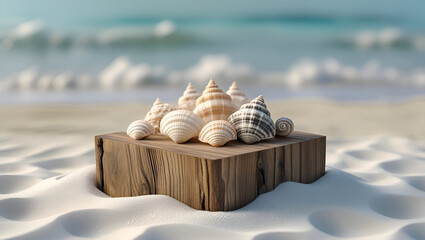 beautiful rustic wooden podium stands pr ai genrative