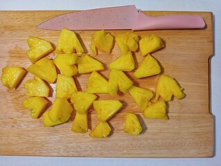 The pineapple, Ananas comosus, Pineapple fruit 