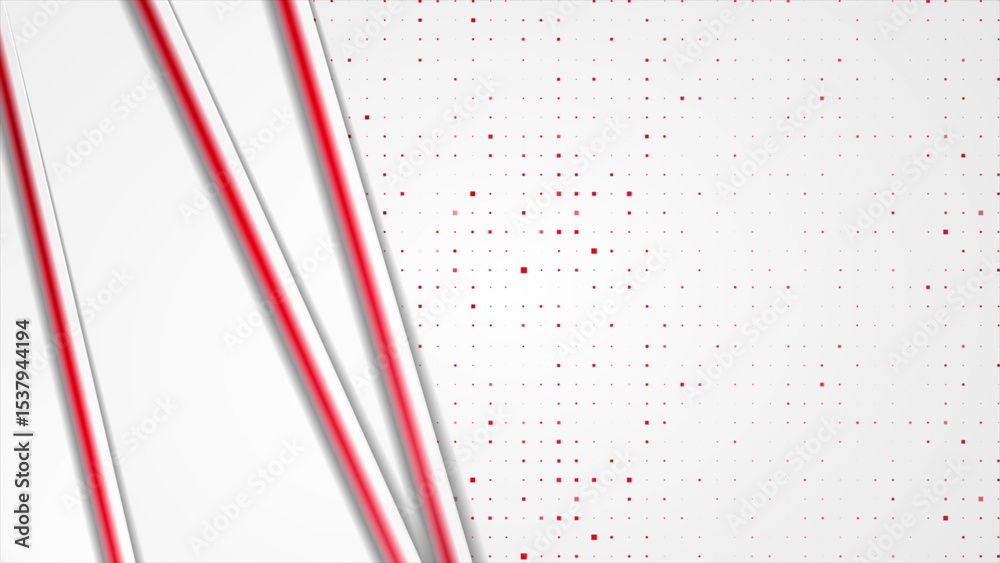 Poster corporate abstract background with bright red small square dots