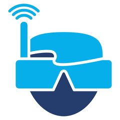 Obraz premium Virtual Reality solid color icon