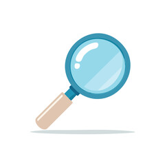 Magnifying Glass and Search Icon Vector Set with Zoom Symbol in Clean Minimal Style

