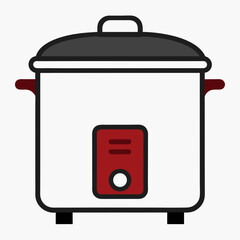 electric rice-cooker- on a white background