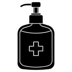vector illustration of a medical bottle