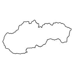 map of Slovakia line