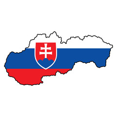 map of Slovakia flag