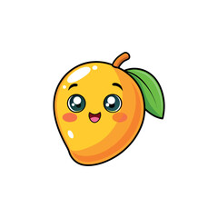 Funny doodle fruit cartoon with cute expression