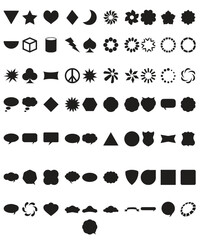Fototapeta premium Silhouette vector icons and shapes