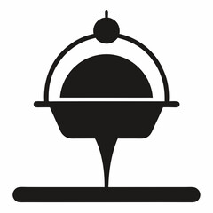 restaurant cloche icon on white background