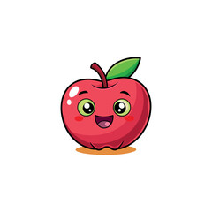 Funny doodle fruit cartoon with cute expression
