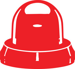 The flasher icon. Police and ambulance, alarm, beacon symbol. Flat icon design.