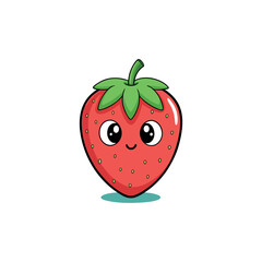 Funny doodle fruit cartoon with cute expression