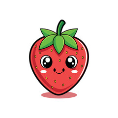 Funny doodle fruit cartoon with cute expression