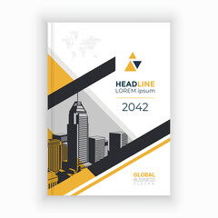Unique Corporate Book Cover Design Template in A4. Can be adapt to Brochure, Annual Report, Magazine,Poster, Business Presentation, Portfolio, Flyer, Banner, Website.