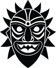 Ethnic Indian Silhouette Mask with Strong Facial Detail