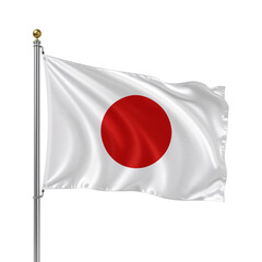 Flag PNG, Flag of Japan , National Flag , Flag on Pole , Regional Flags , Waving Flags , Flagpole , Fabric Texture , Realistic Flag , Folded Flag , Fabric Detail , National Emblem , Asian Flags , Patr