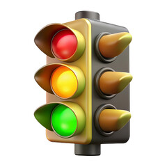 Three Dimensional Model of a Traffic Light rendering