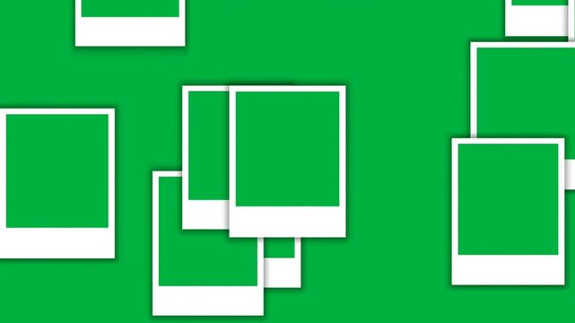 Photo frames animation on green screen