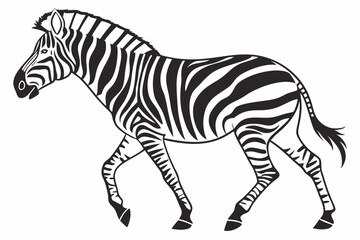 zebra silhoette black vector