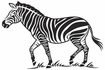Fototapeta premium zebra silhoette black vector