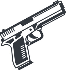 Stylized Pistol Illustration Weaponry and Firearms Design for Creative Projects Handgun Graphics or Digital Artwork Related to Shooting Sports