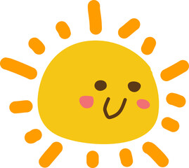 Obraz premium Summer Sun Character