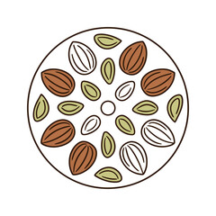 Obraz premium Coastal town hillside village vector illustration