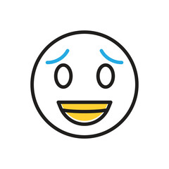 Multi color icon for strange