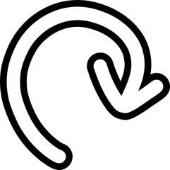 Minimal Arrow Icon Symbol for Direction and Movement